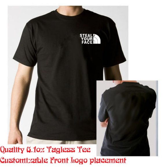 Gildan Other - On the Lot Grateful Dead inspired Steal Your Phace left chest small logo t-shirt